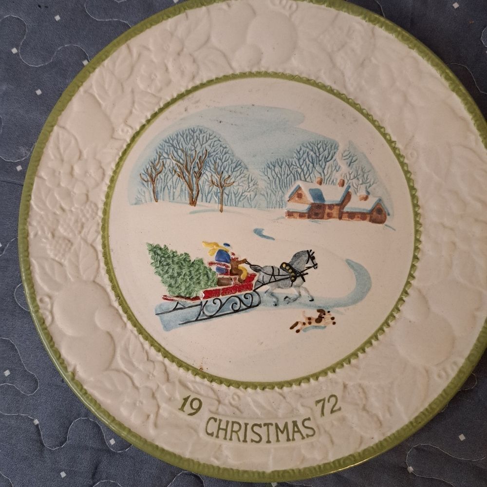 Jingle Bells 1972 Songs of Christmas 8 inch plate